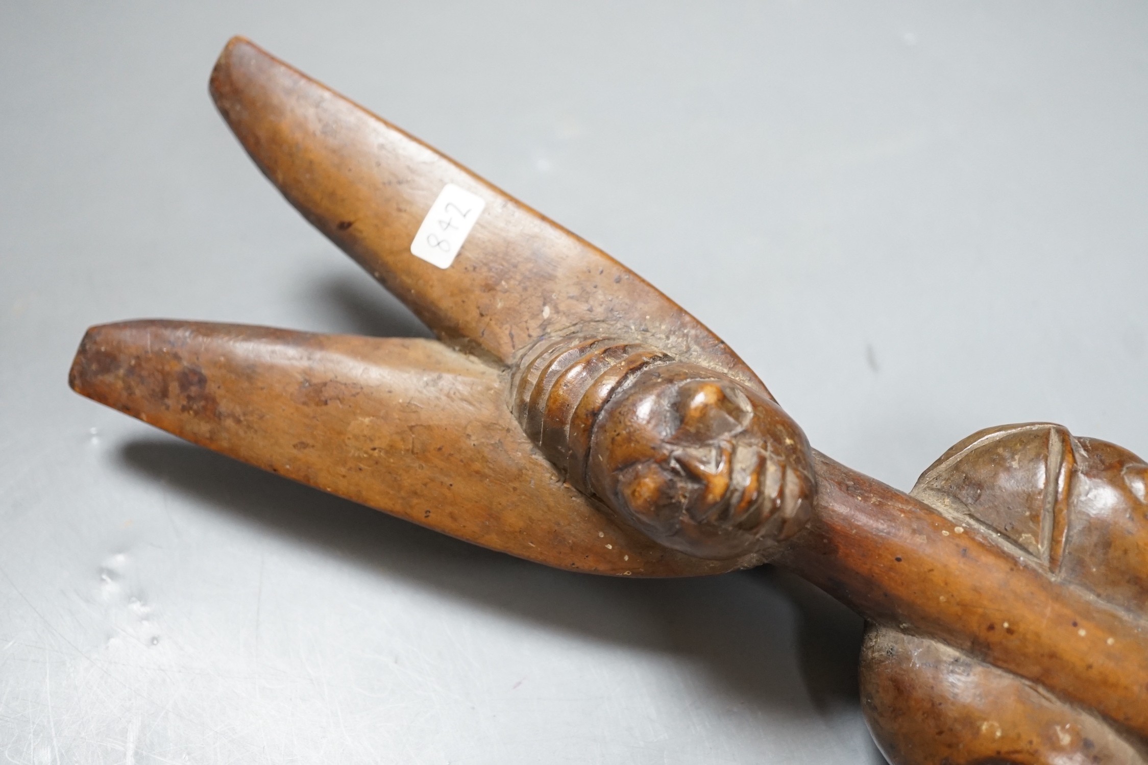 A Yoruba tribal hardwood carving, 32.5cm